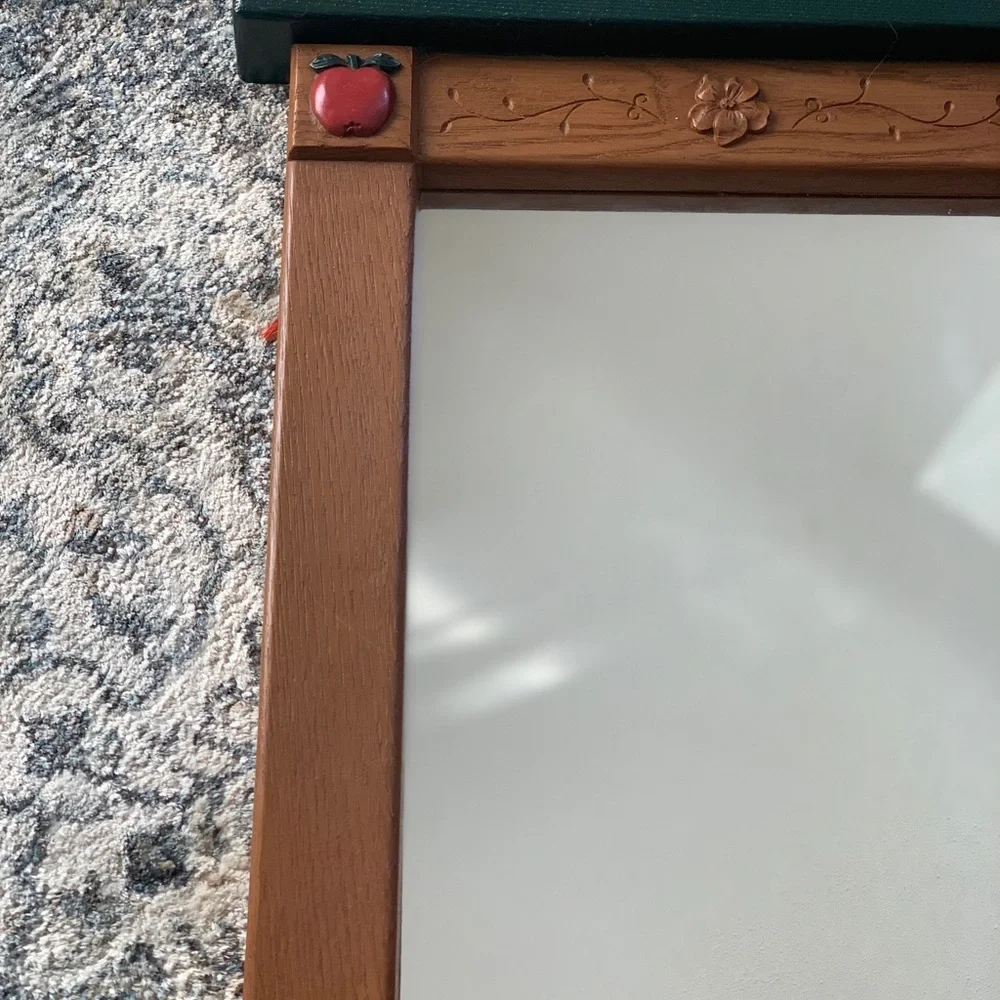 Vintage Mirror with Apple and Vine Accents